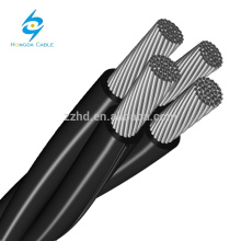 Cabos torcidos abc quatro núcleos pvc isolado triplex fio condutor cabo de alumínio encalhado